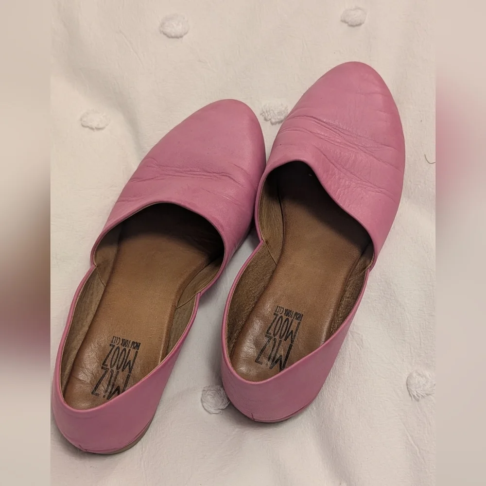 Miz Mooz Women's Pink Leather Loafers - Picture 7 of 8